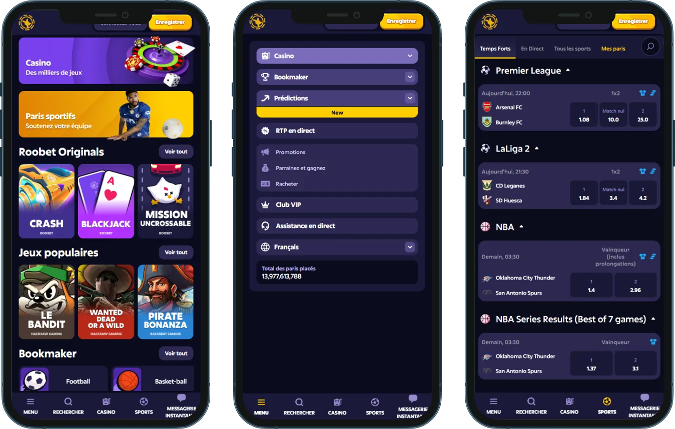 Roobet Casino sur mobile 